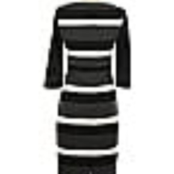 WHBM Striped 3/4 Sleeve Dress - Picture 8 of 9